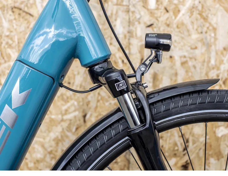 Trek Verve+ 3 Lowstep 400Wh Electric Hybrid Bike in Blue-4